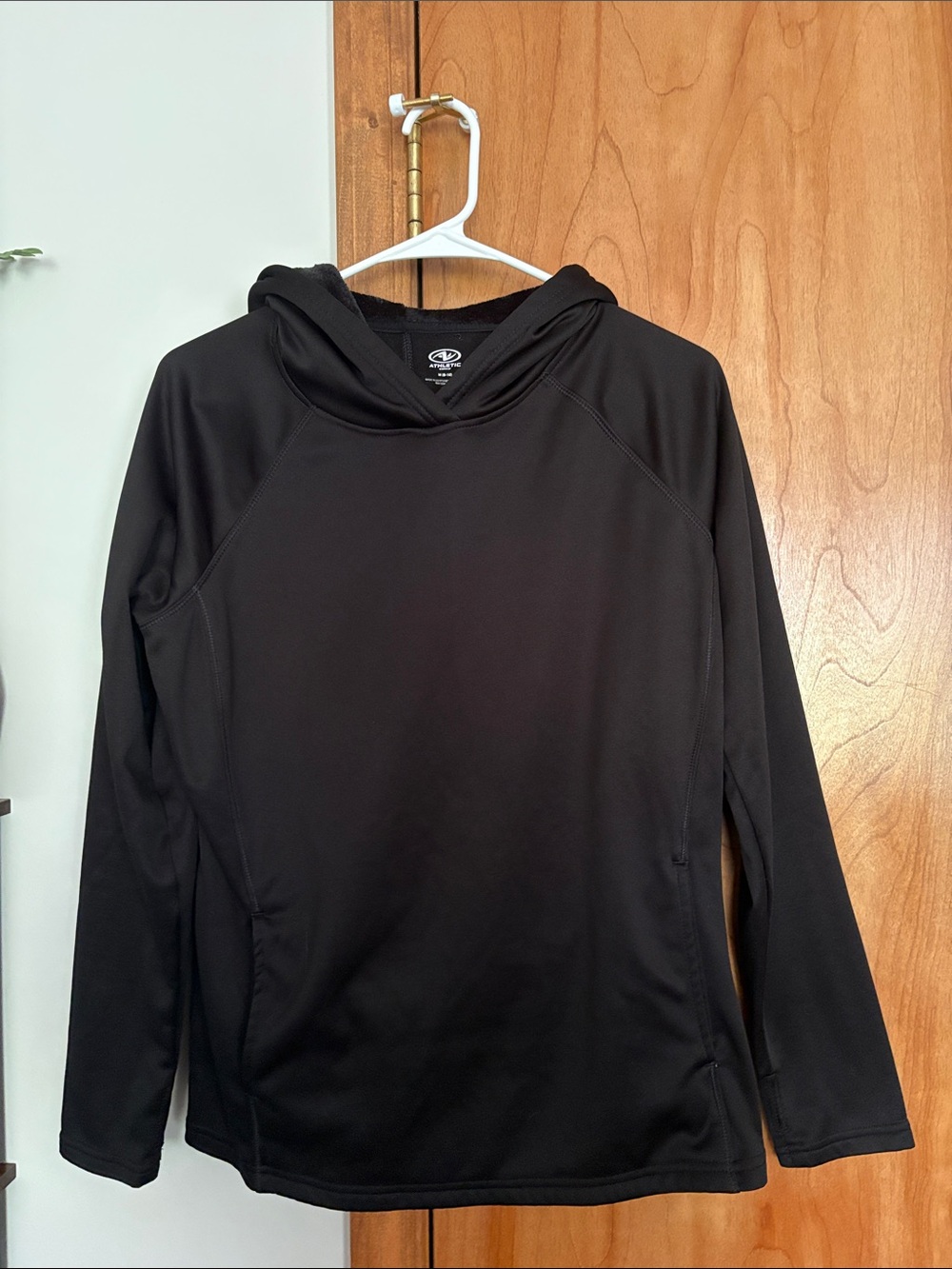 Athletic Works Black Hooded Pullover Sweatshirt